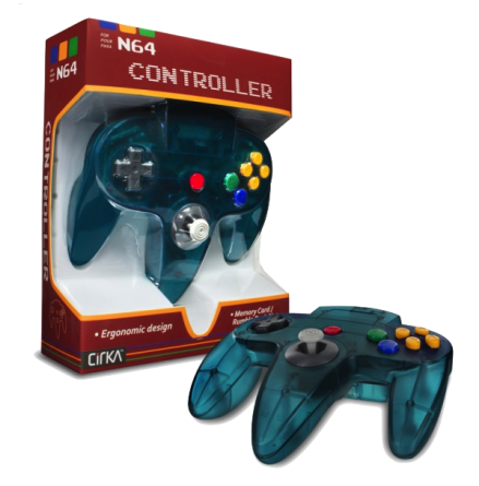N64 Handkontroll (Turquoise) Ny