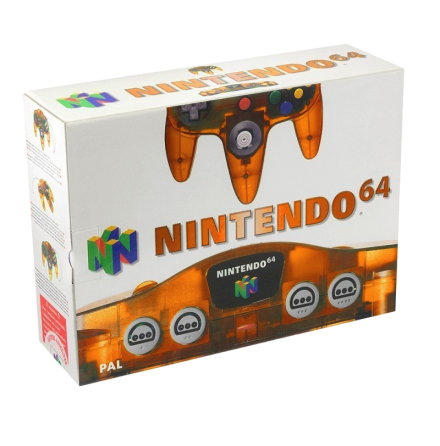 Nintendo 64 basenhet Clear Fire Orange